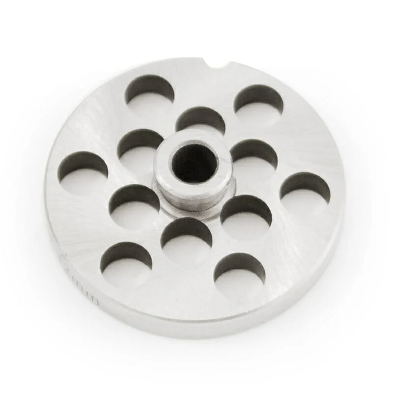 #10/12 Stainless Steel 1/2" Grinder Plate with Hub
