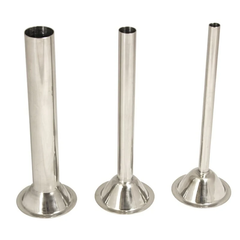 #10/12 Stainless Steel Stuffing Tubes, Set of 3
