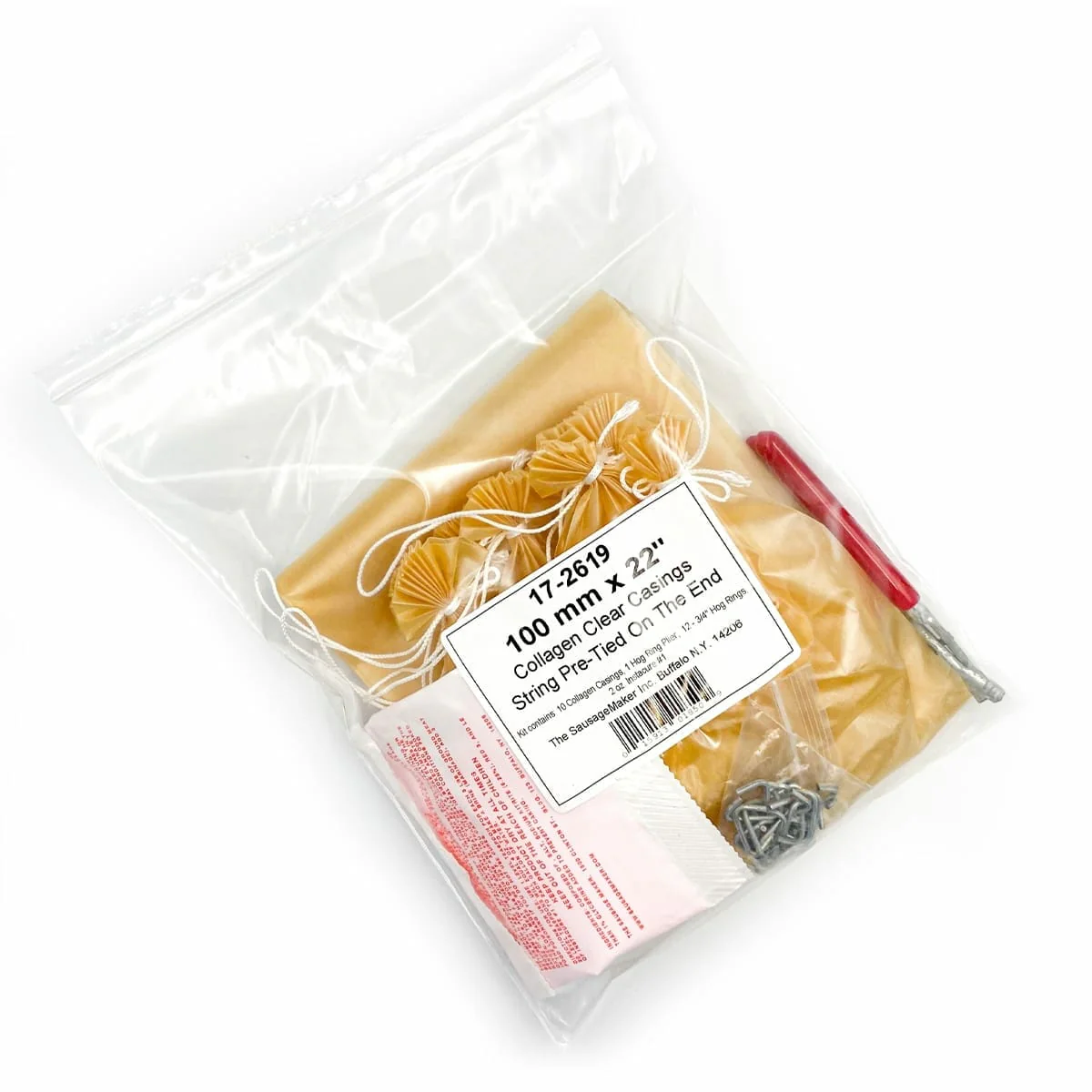 100mm x 22" Collagen Casings Kit - Image 2