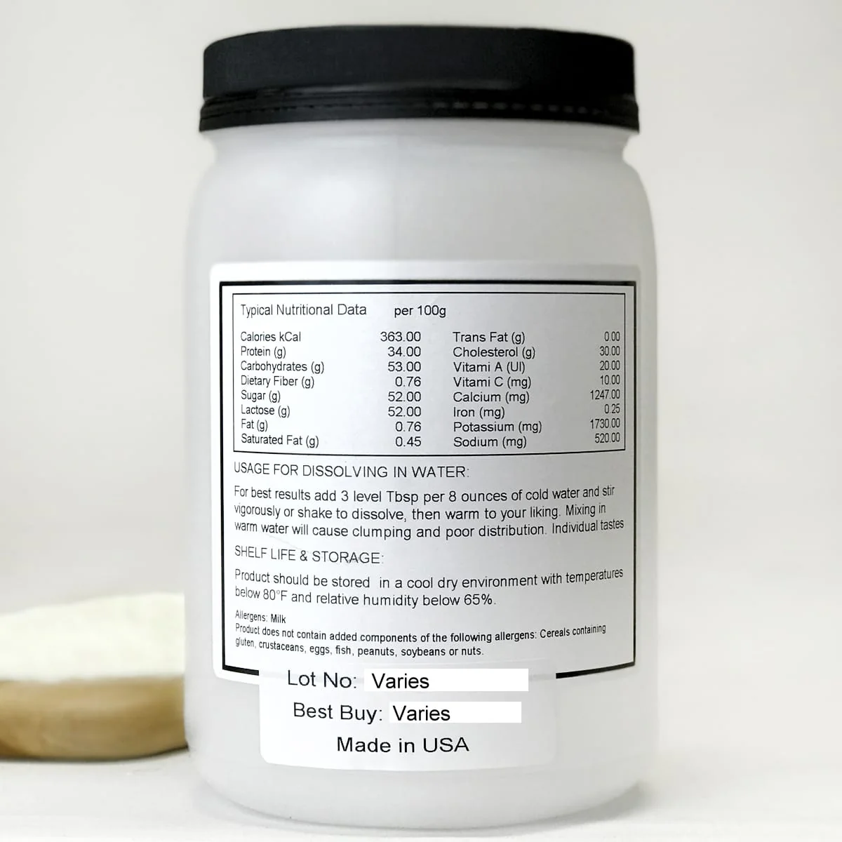Non-Fat Dry Milk, 1 lb. 8 oz. - Image 3