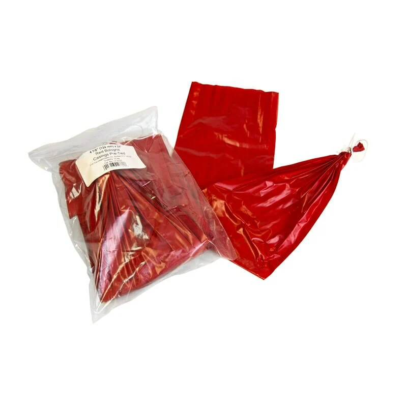Pre-tied Red Fibrous Bologna Casings 124mm