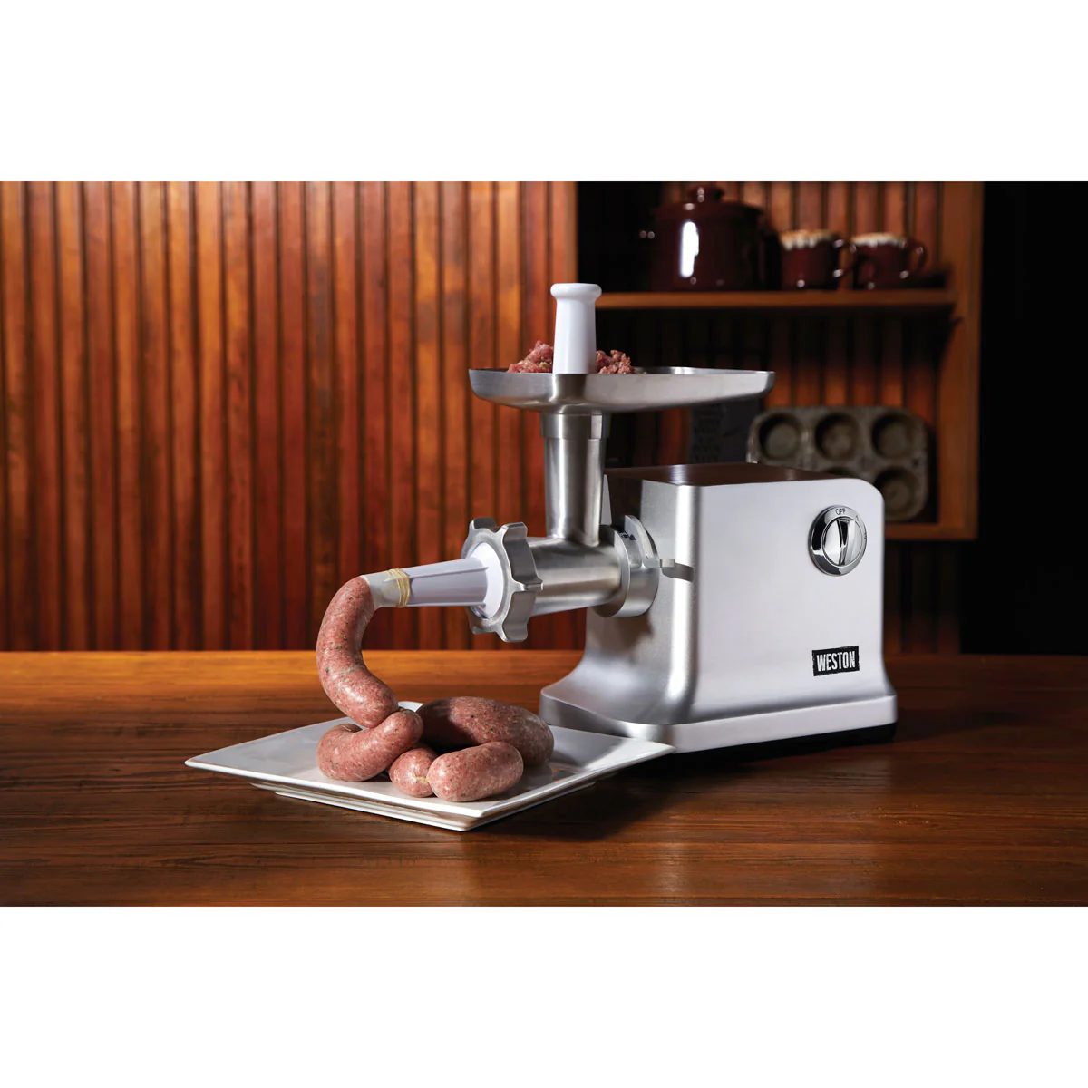 #12 Weston Meat Grinder with Stuffer - 1HP - Image 6